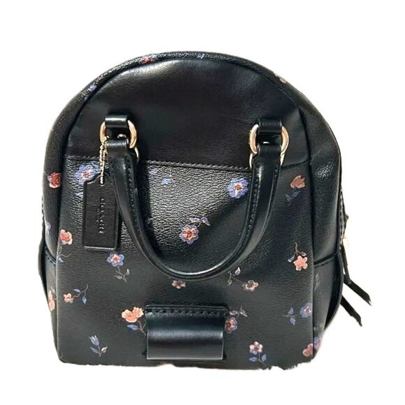 Coach Black Floral Backpack